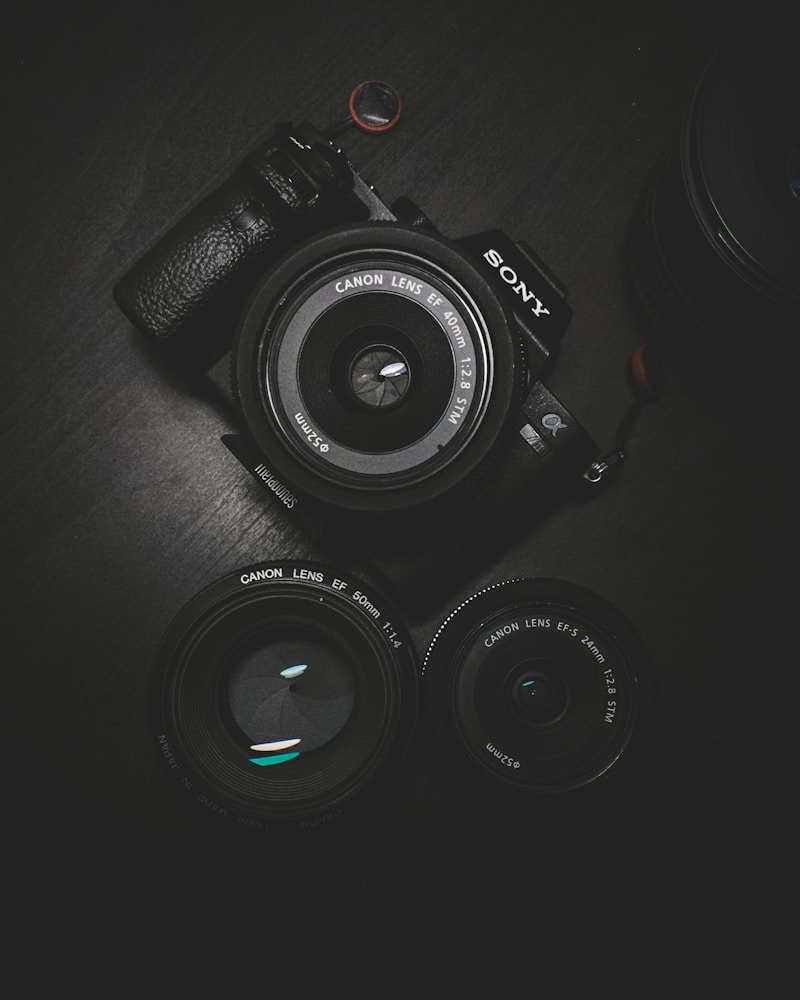 Photographer with camera equipment in hotel room